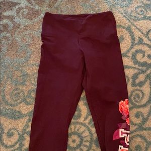 Victoria’s Secret, pink, leggings.